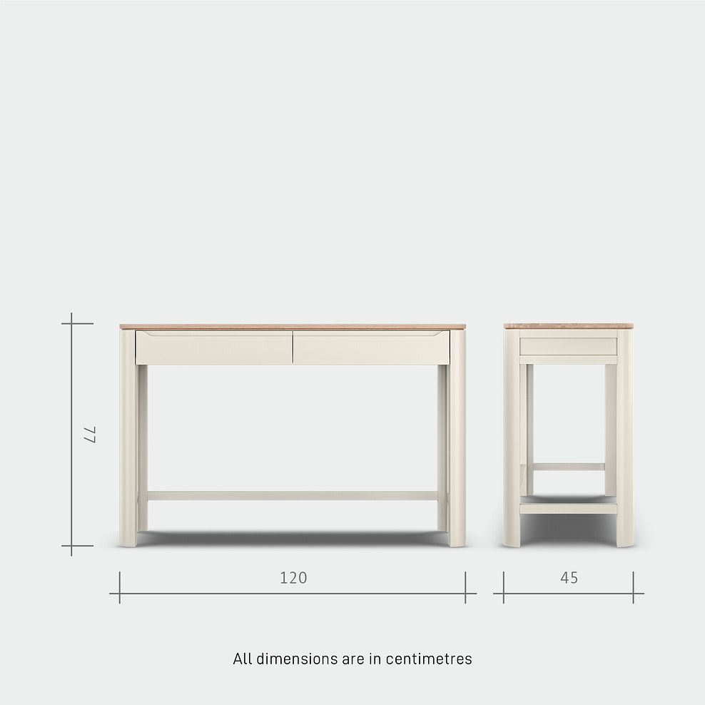 Otto Smoked Oak Finish and Cashmere Painted Dressing Table 10