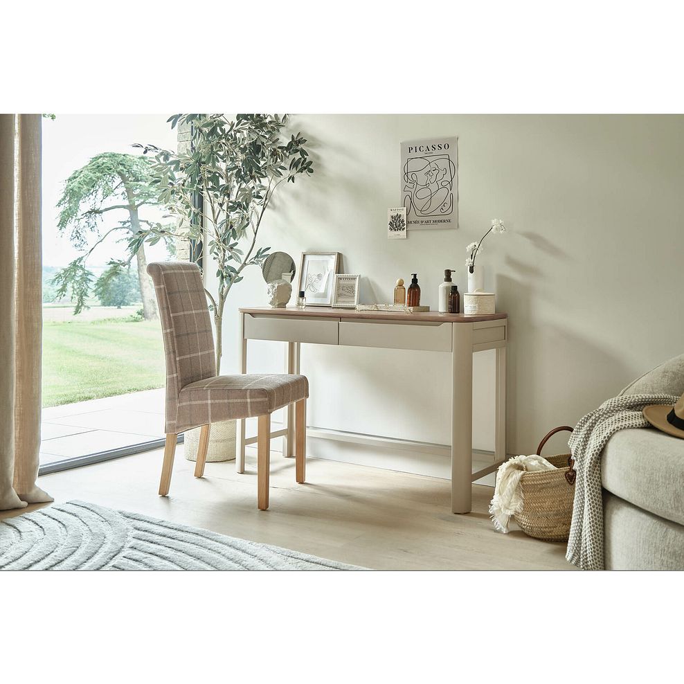 Otto Smoked Oak Finish and Cashmere Painted Dressing Table 1