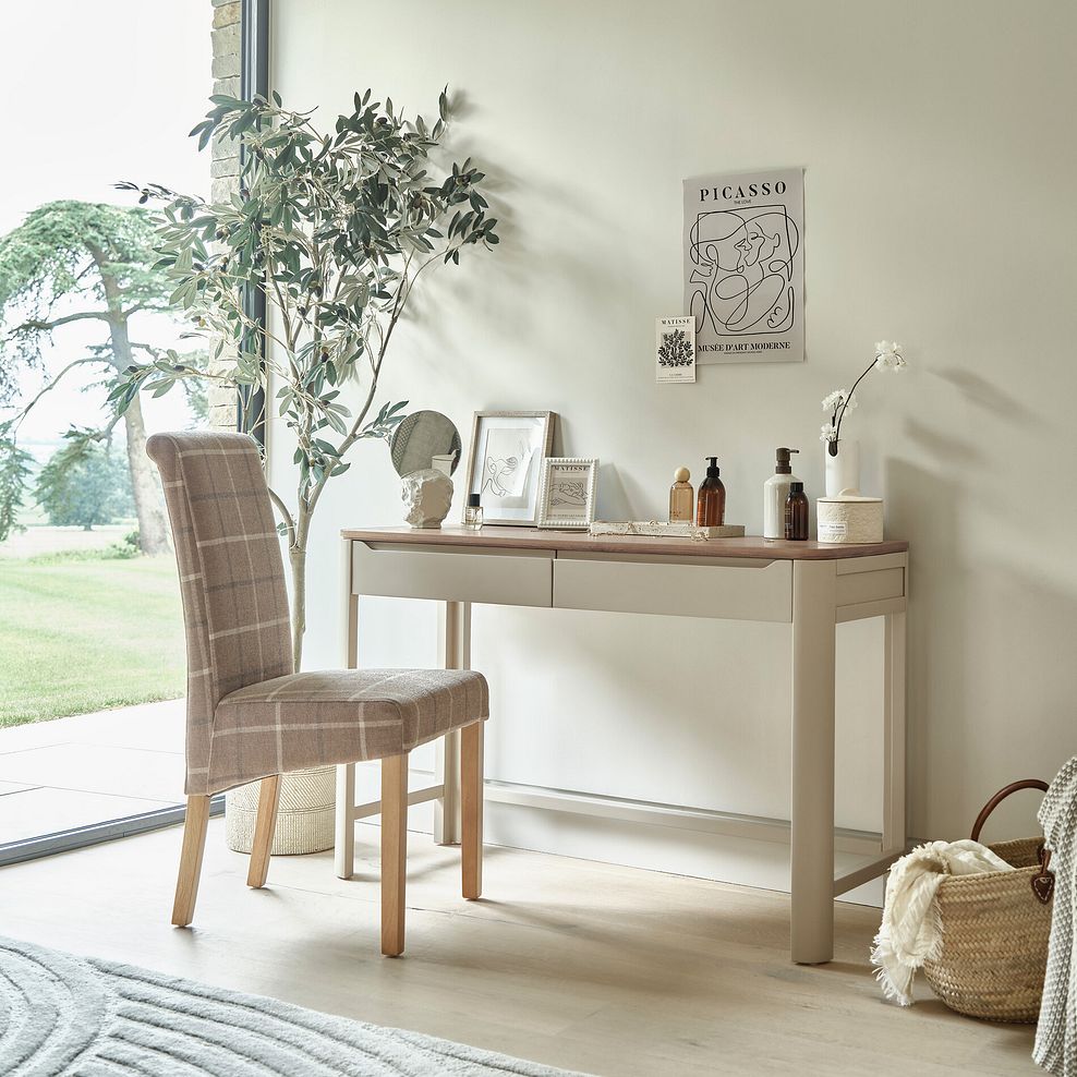 Otto Smoked Oak Finish and Cashmere Painted Dressing Table 1
