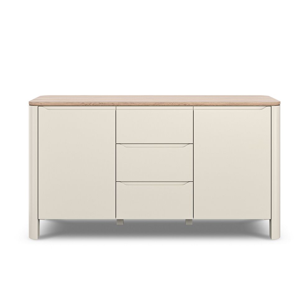 Otto Smoked Oak Finish and Cashmere Painted Large Sideboard 5