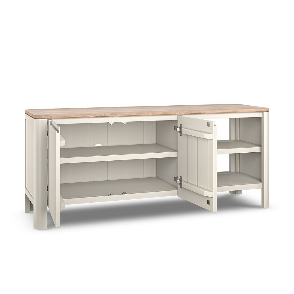 Otto Smoked Oak Finish and Cashmere Painted Large TV Unit 4