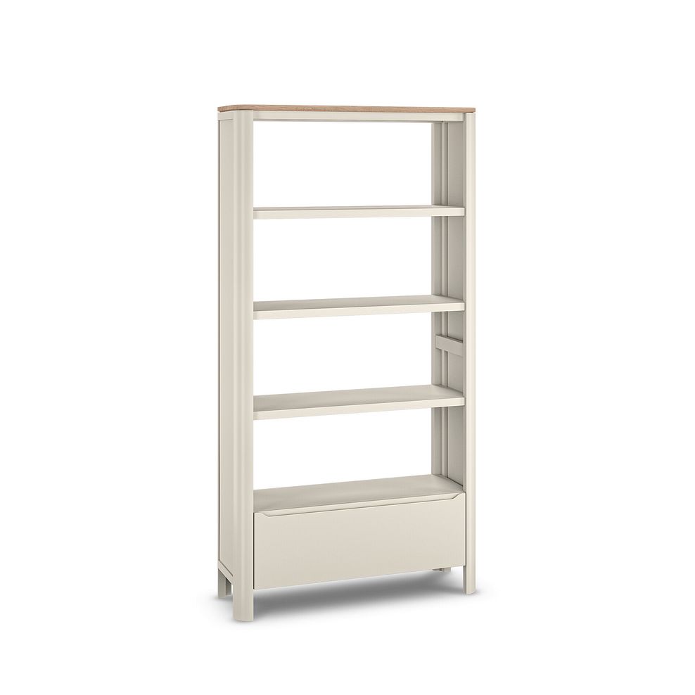 Otto Smoked Oak Finish and Cashmere Painted Tall Bookcase 3