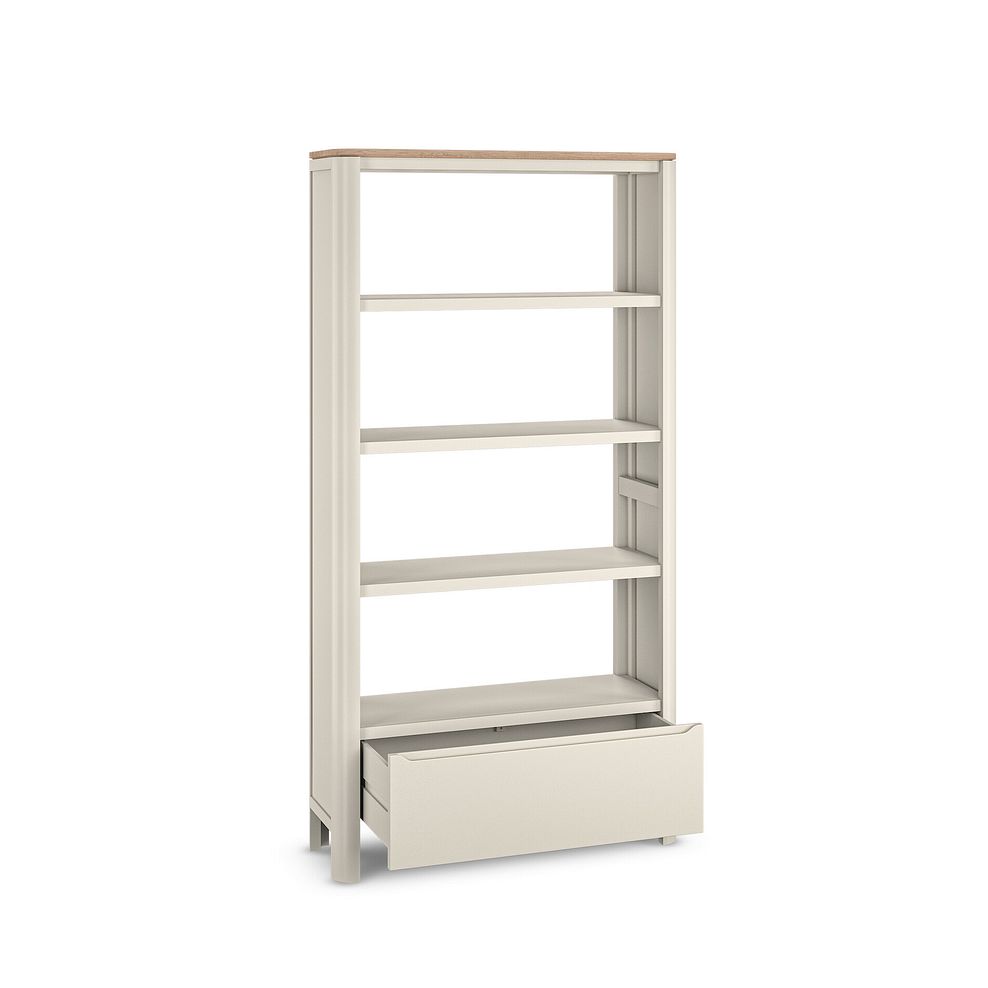 Otto Smoked Oak Finish and Cashmere Painted Tall Bookcase 4