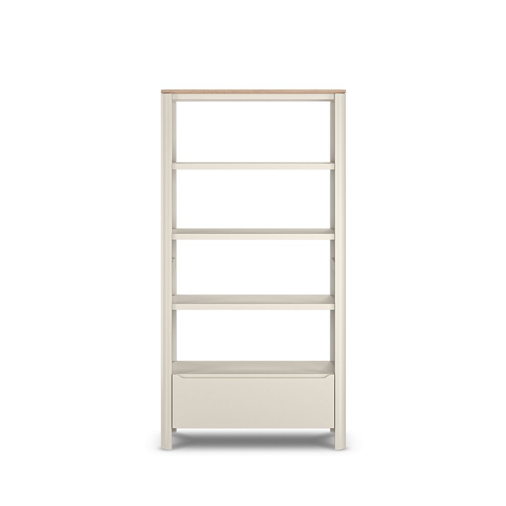 Otto Smoked Oak Finish and Cashmere Painted Tall Bookcase 5