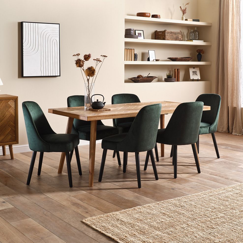 Parquet Brushed and Glazed Oak 8 Seater Dining Table 1
