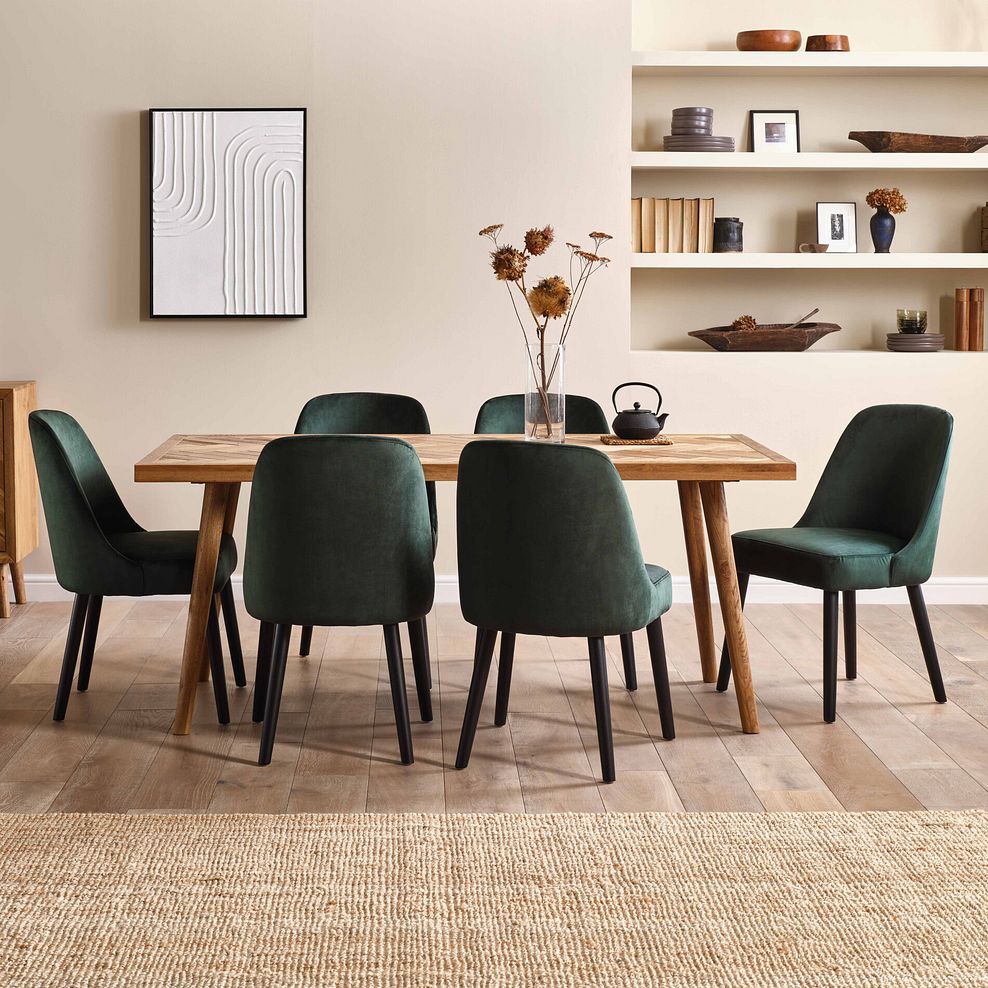 Parquet Brushed and Glazed Oak 8 Seater Dining Table 3