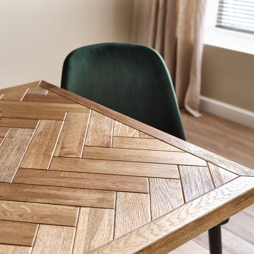 Parquet Brushed and Glazed Oak 8 Seater Dining Table 4