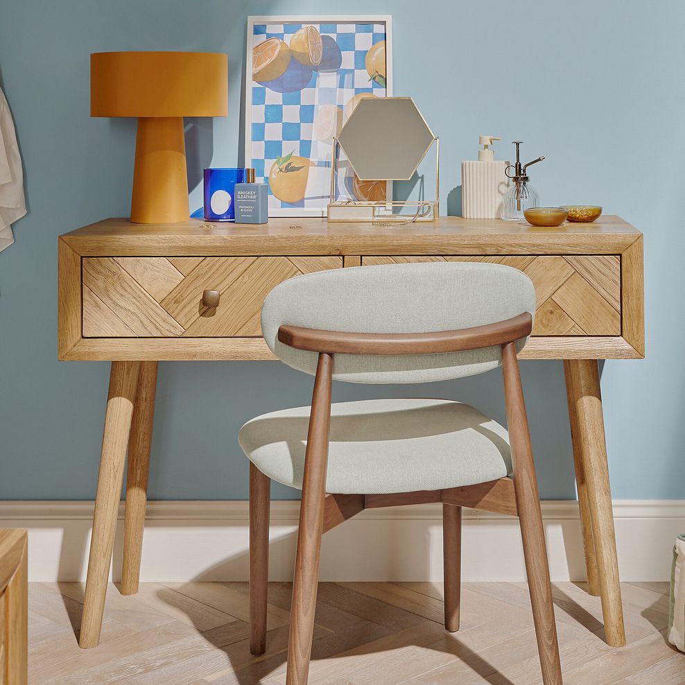 Parquet Brushed and Glazed Oak Console Table 3