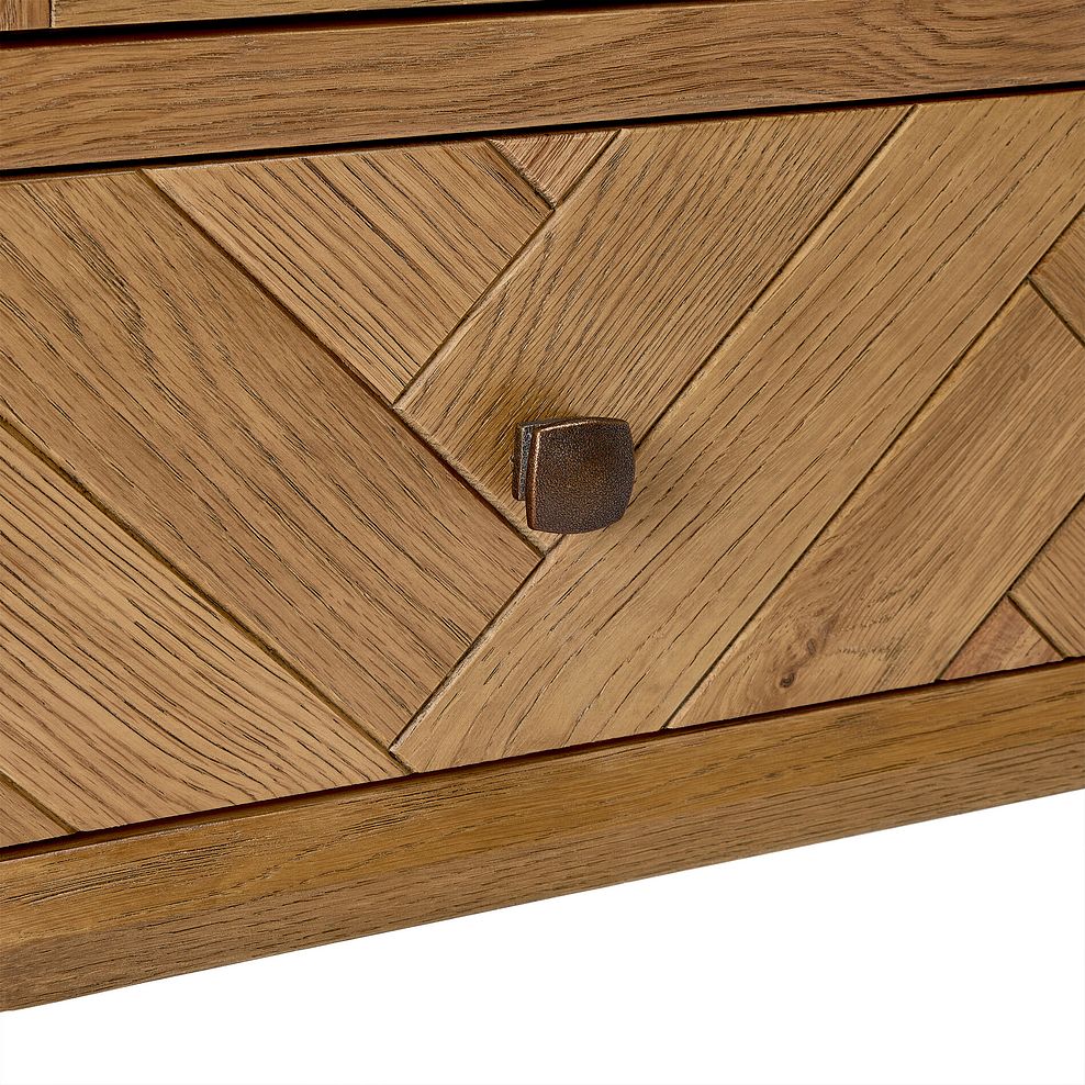 Parquet Brushed and Glazed Oak Glazed Display Cabinet 7