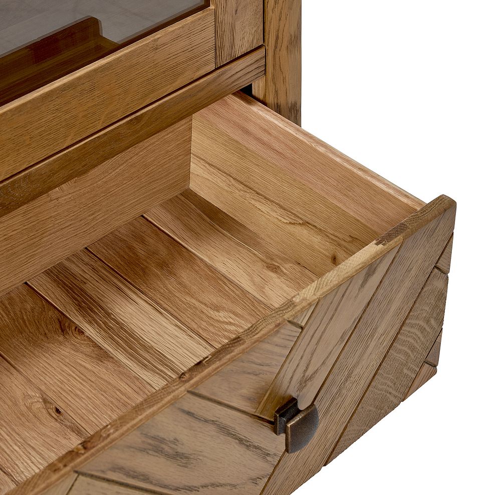 Parquet Brushed and Glazed Oak Glazed Display Cabinet 13