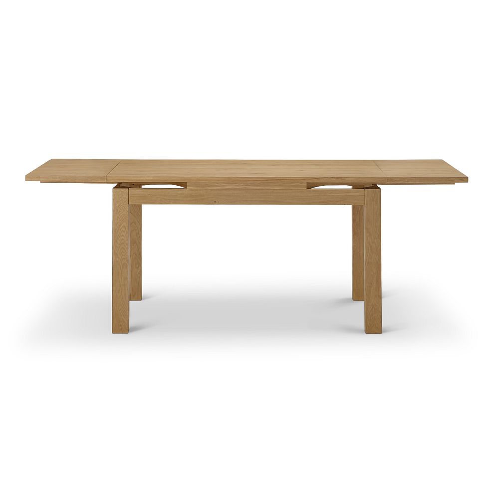 Pembroke Natural Extending Dining and 6 Classic Natural Oak Chairs with Dappled Silver Fabric Seat 5