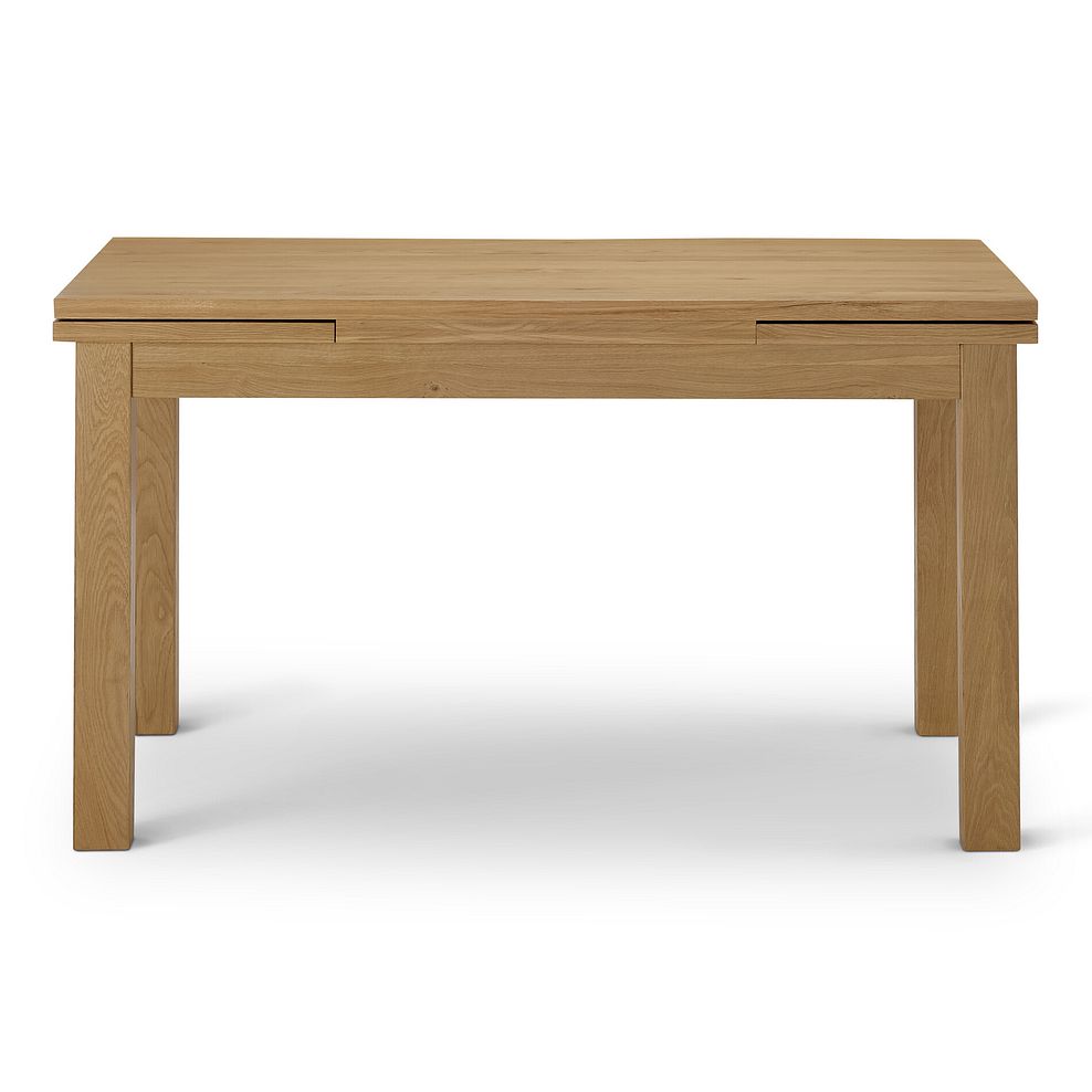 Pembroke Natural Extending Dining and 6 Classic Natural Oak Chairs with Dappled Silver Fabric Seat 4