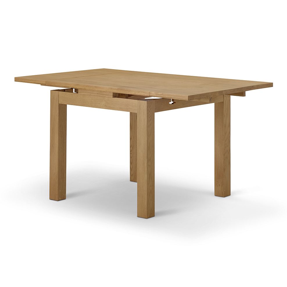 Pembroke Natural Extending Dining Table and 4 Classic Natural Oak Chairs with Dappled Beige Fabric 3