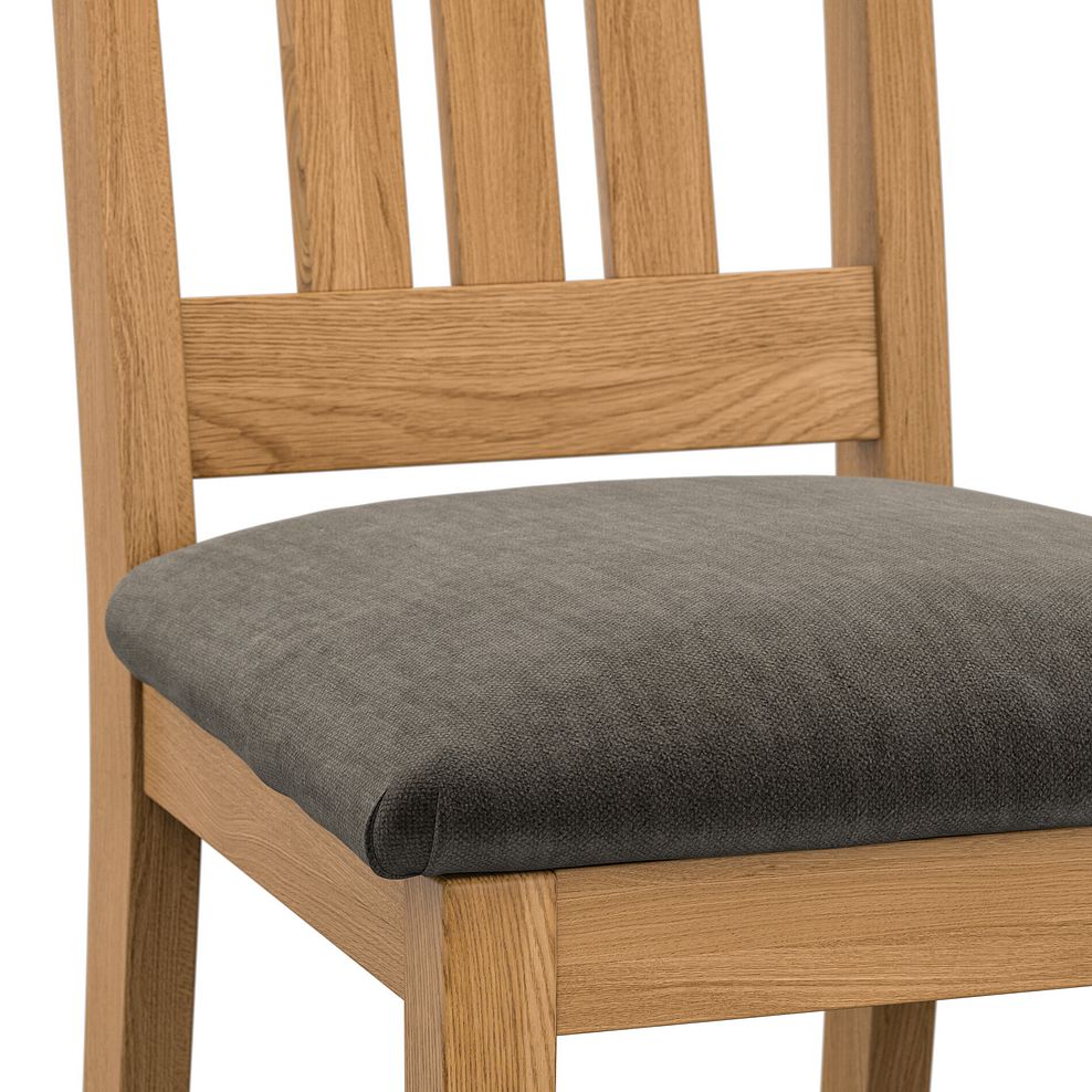 Pembroke Natural Extending Dining Table and 4 Classic Natural Oak Chair with Verona Chocolate Fabric 8