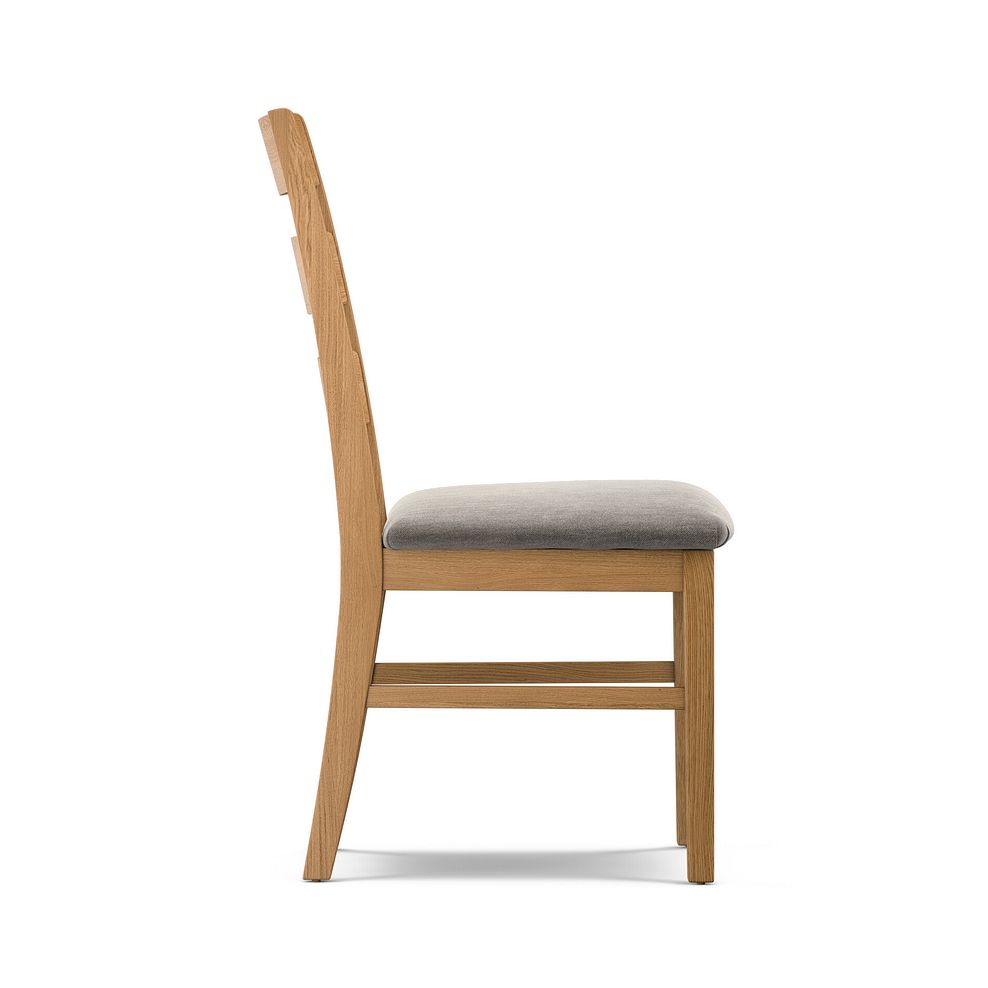 Pembroke Natural Extending Dining Table and 4 Linear Natural Oak Chair with Verona Mocha Fabric 5