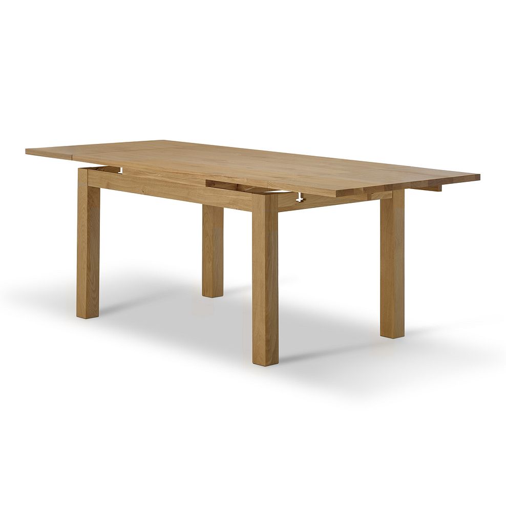 Pembroke Natural Extending Dining Table and 4 Modern Natural Oak Chairs with Verona Grey Fabric 3