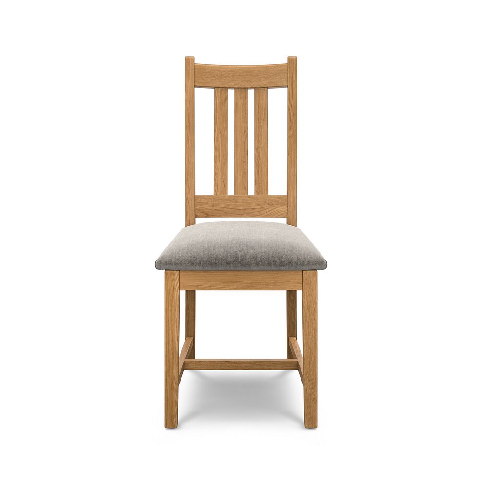 Pembroke Natural Extending Dining Table and 6 Classic Natural Oak Chairs with Verona Mocha Fabric 7