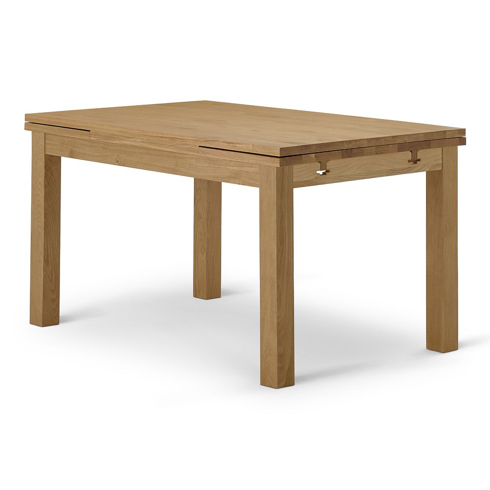 Pembroke Natural Extending Dining Table and 6 Modern Natural Oak Chairs with Verona Chocolate Fabric 2
