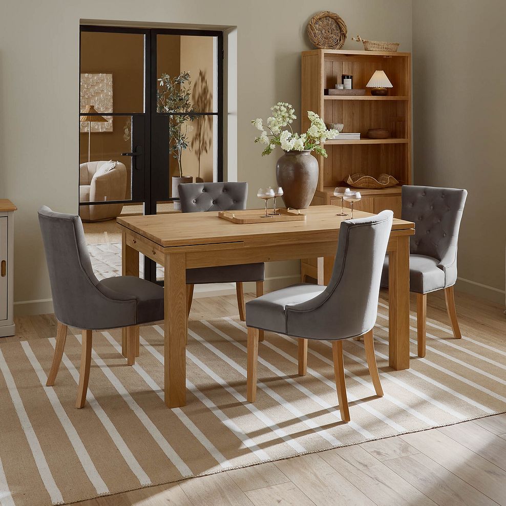 Pembroke Natural Solid Oak Extending Dining Table 140-220cm 3