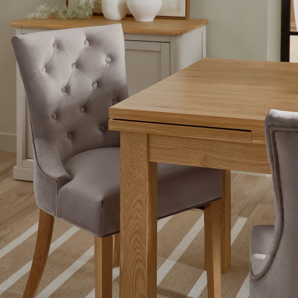 Pembroke Natural Solid Oak Extending Dining Table 140-220cm with 8 Isobel Chairs 4