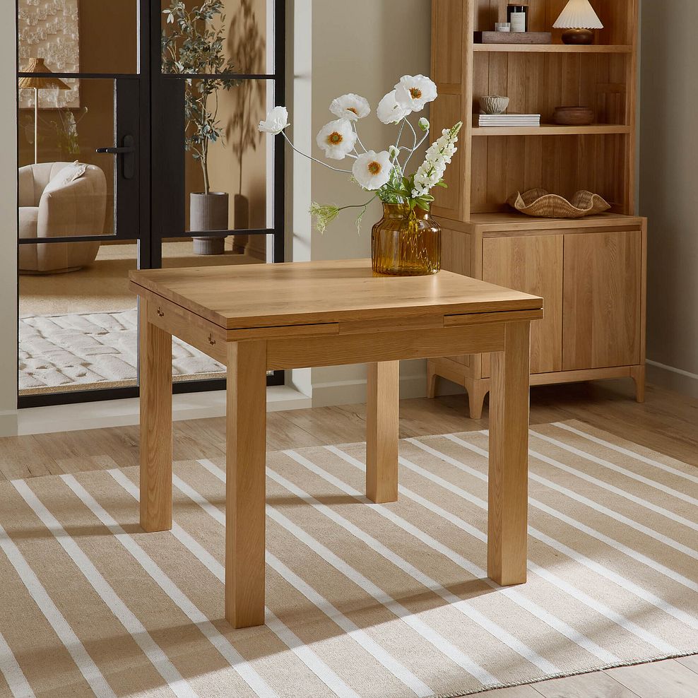 Pembroke Natural Solid Oak Extending Dining Table 90-150cm 1