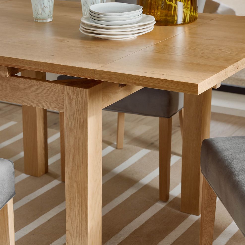 Pembroke Natural Solid Oak Extending Dining Table 90-150cm 4