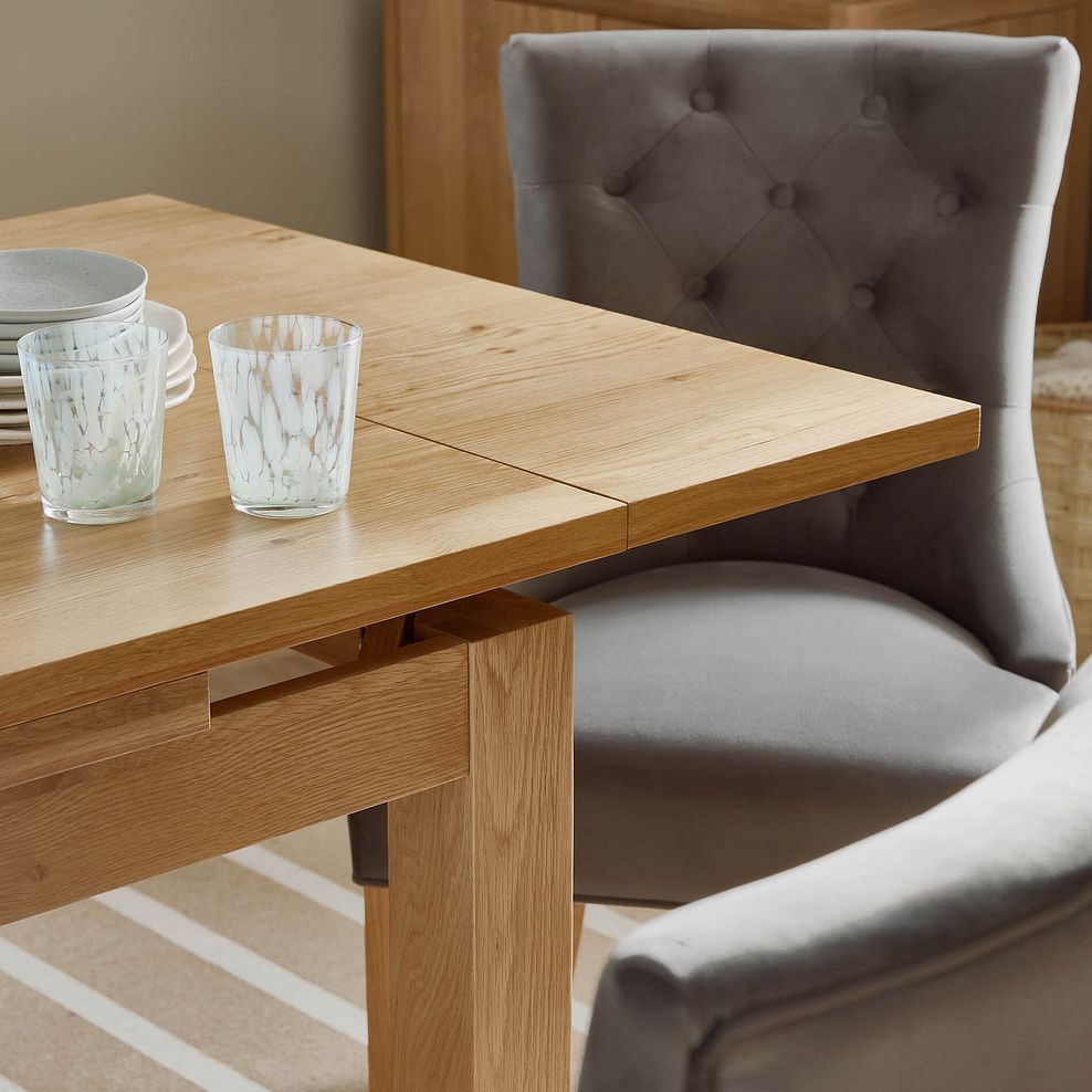 Pembroke Natural Solid Oak Extending Dining Table 90-150cm with 6 Isobel Chairs 3