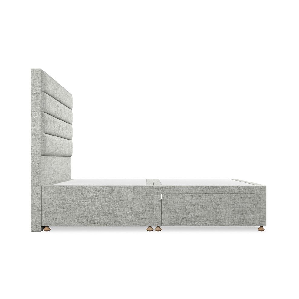 Penryn Double 2 Drawer Divan Bed in Brooklyn Fabric - Fallow Grey 4