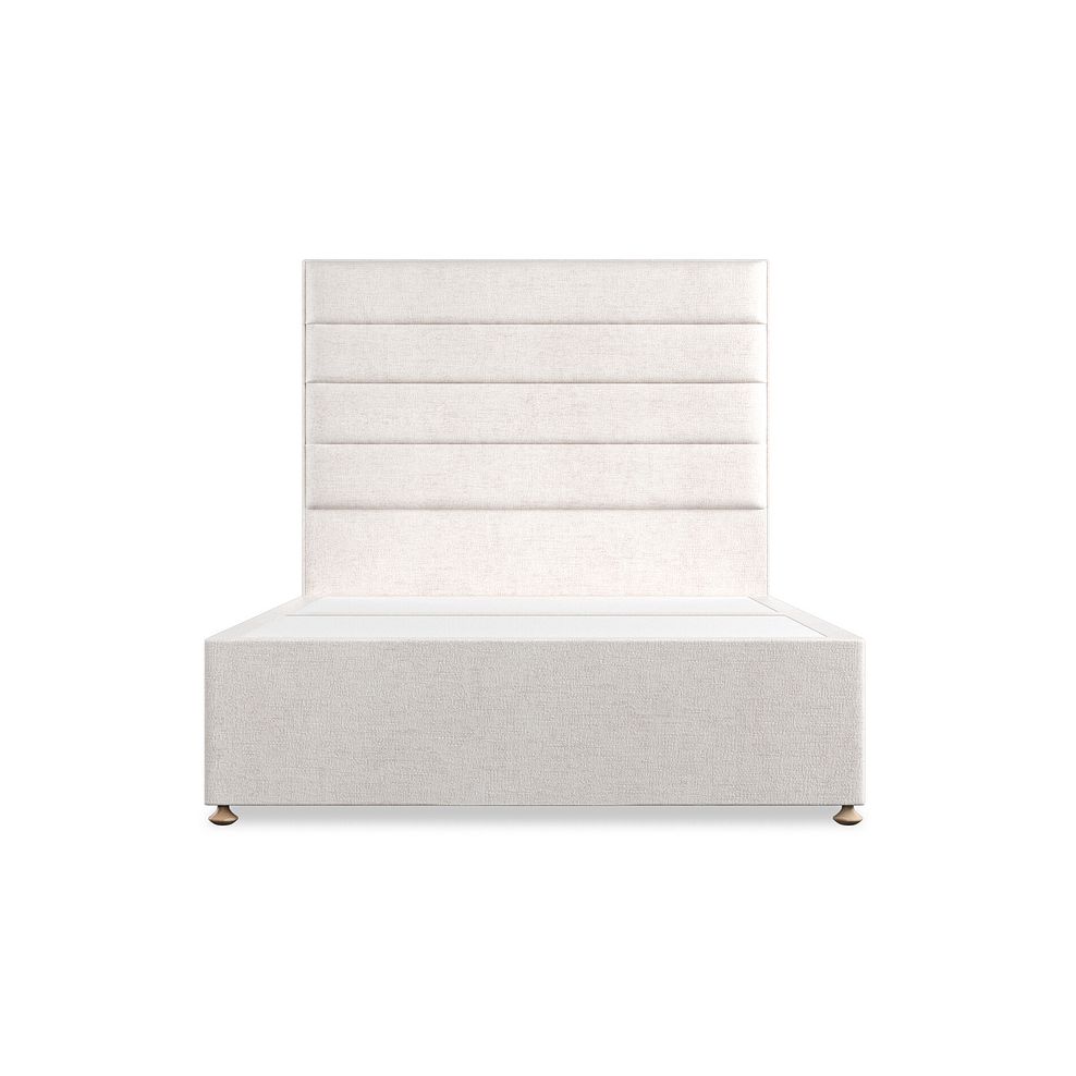 Penryn Double 2 Drawer Divan Bed in Brooklyn Fabric - Lace White 3
