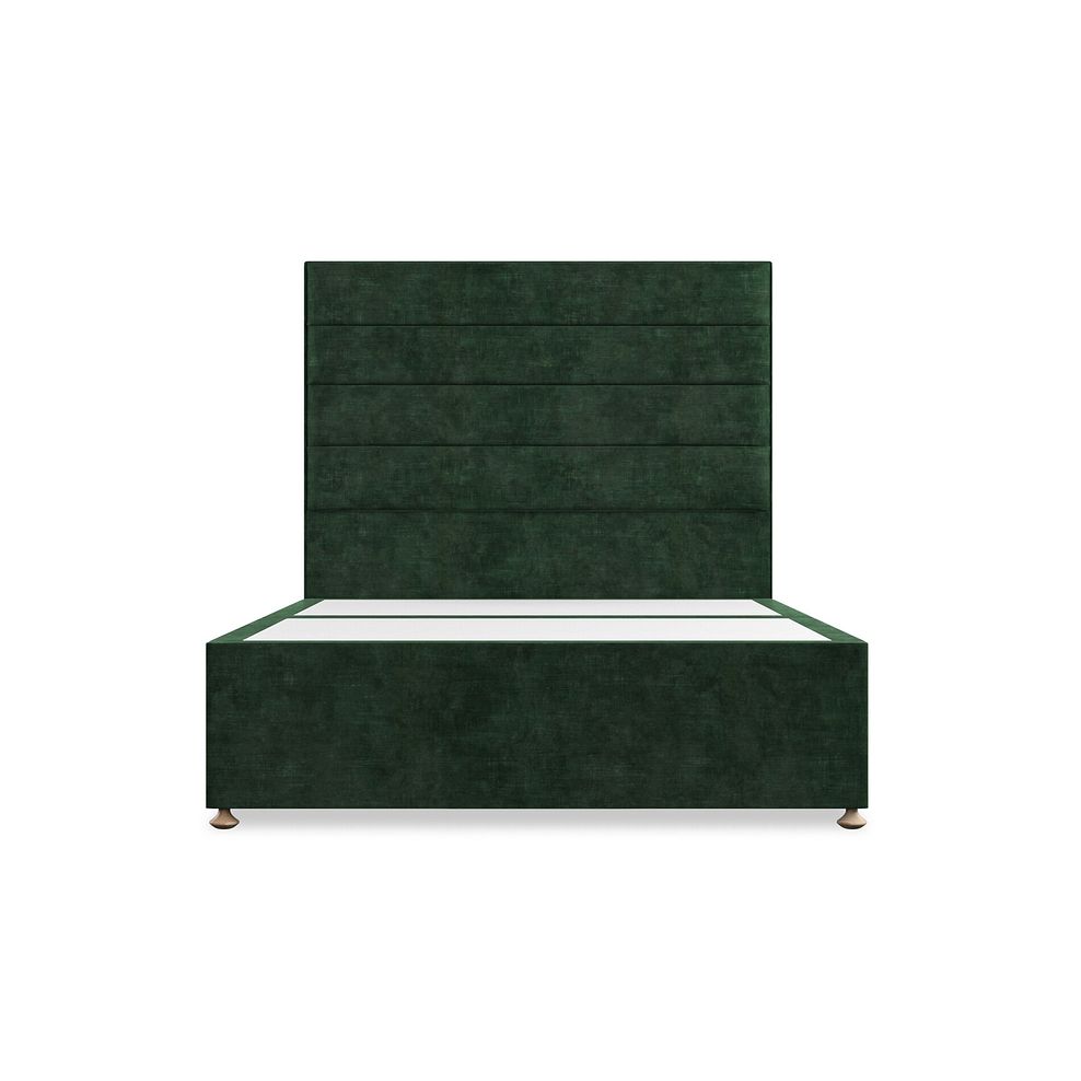 Penryn Double 2 Drawer Divan Bed in Heritage Velvet - Bottle Green 3