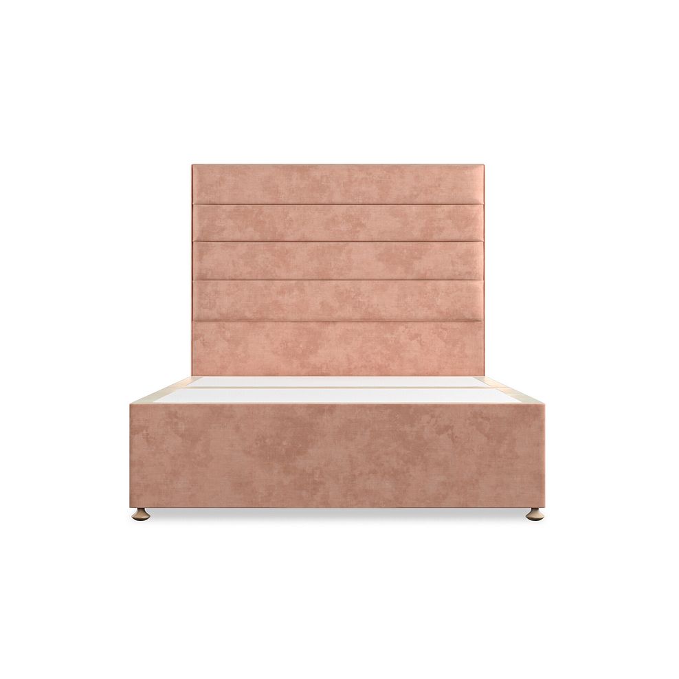 Penryn Double 2 Drawer Divan Bed in Heritage Velvet - Powder Pink 3
