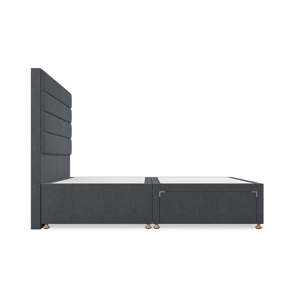 Penryn Double 2 Drawer Divan Bed in Venice Fabric - Anthracite 4
