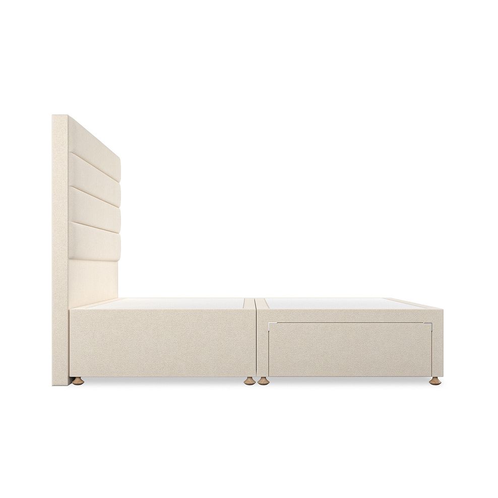 Penryn Double 2 Drawer Divan Bed in Venice Fabric - Cream Thumbnail 4