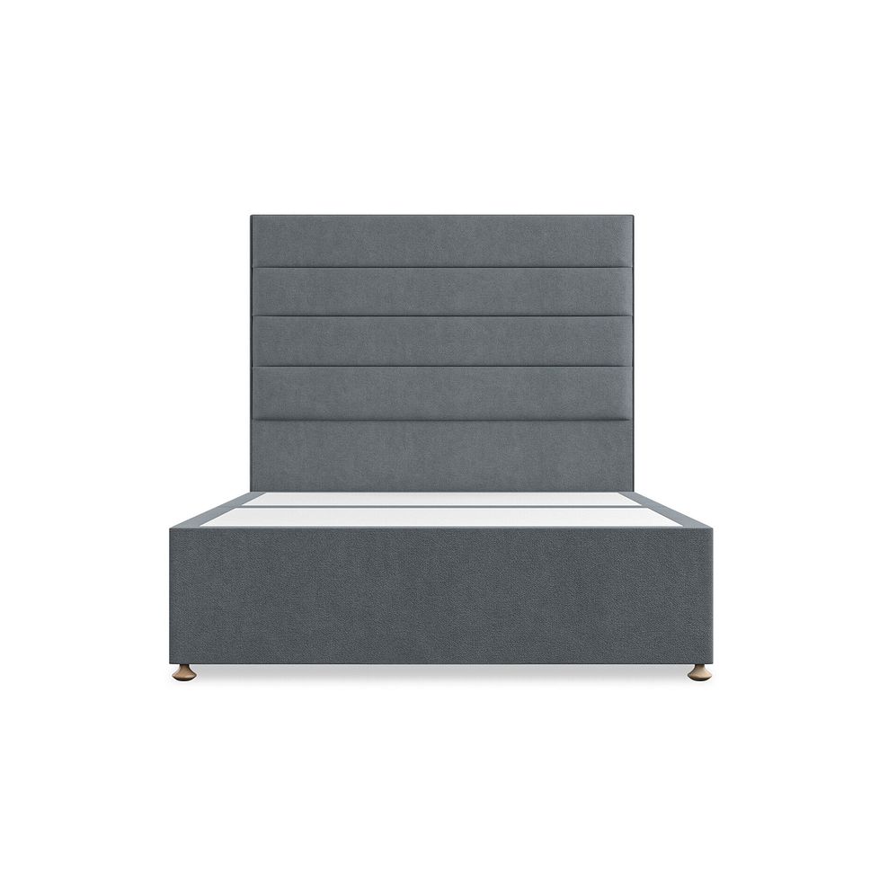 Penryn Double 2 Drawer Divan Bed in Venice Fabric - Graphite 3