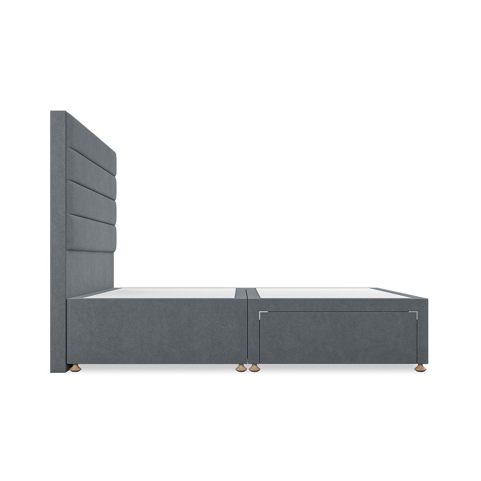 Penryn Double 2 Drawer Divan Bed in Venice Fabric - Graphite 4