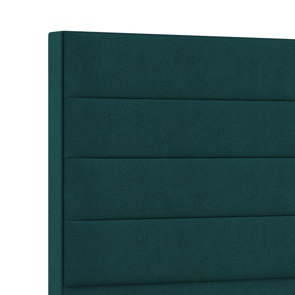 Penryn Double 2 Drawer Divan Bed in Venice Fabric - Teal Thumbnail 5