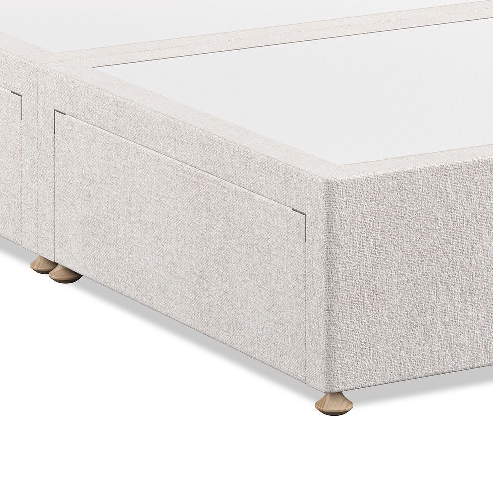Penryn Double 4 Drawer Divan Bed in Brooklyn Fabric - Lace White 6