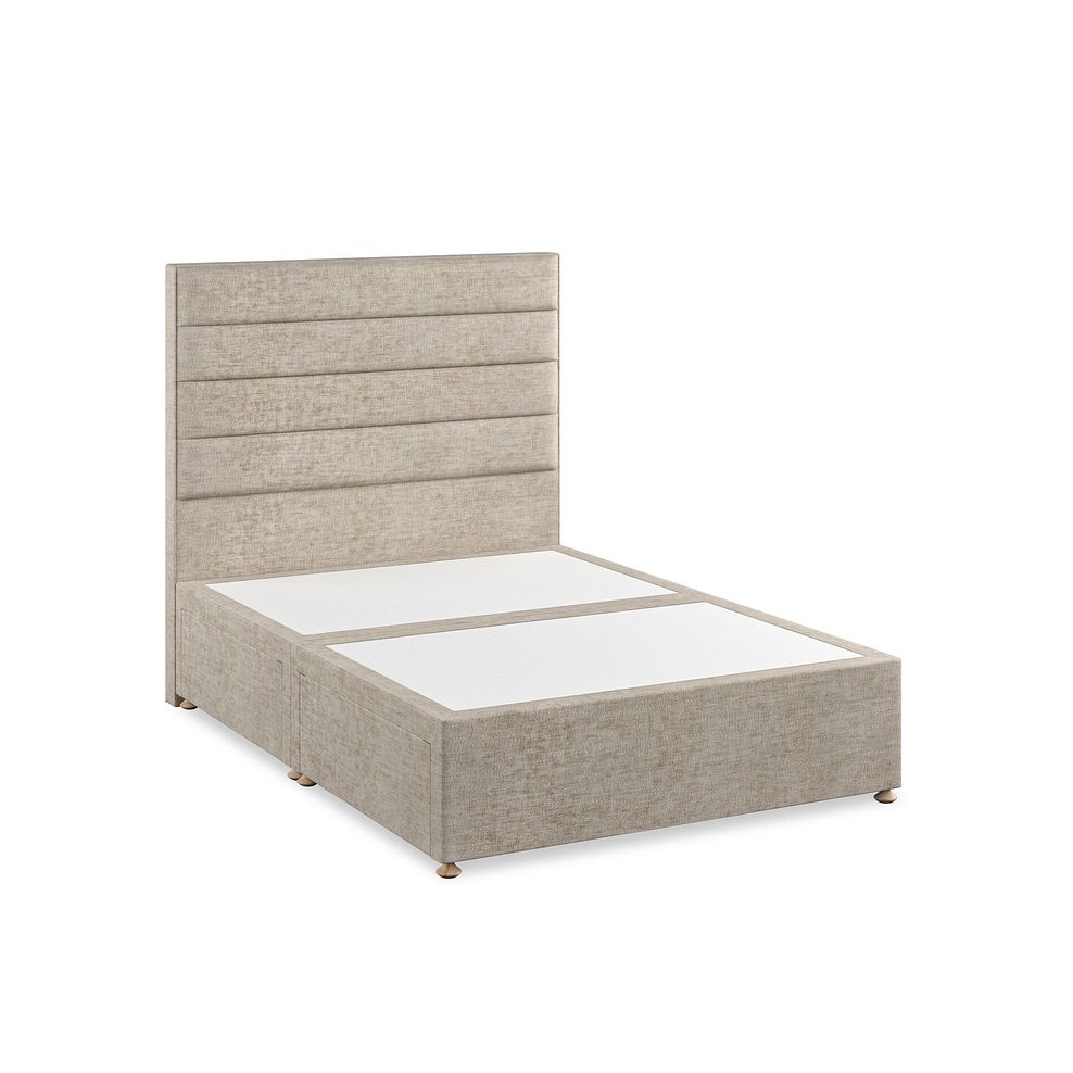 Penryn Double 4 Drawer Divan Bed in Brooklyn Fabric - Quill Grey 2