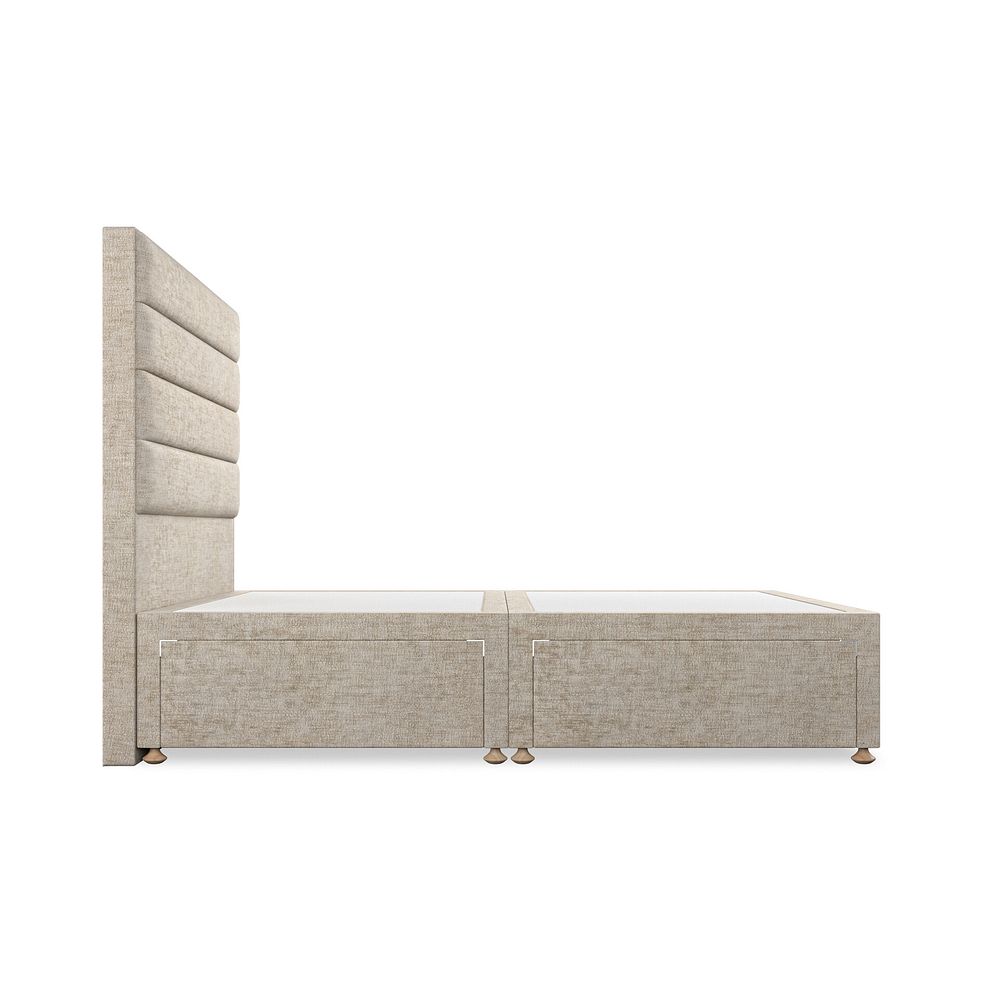 Penryn Double 4 Drawer Divan Bed in Brooklyn Fabric - Quill Grey 4