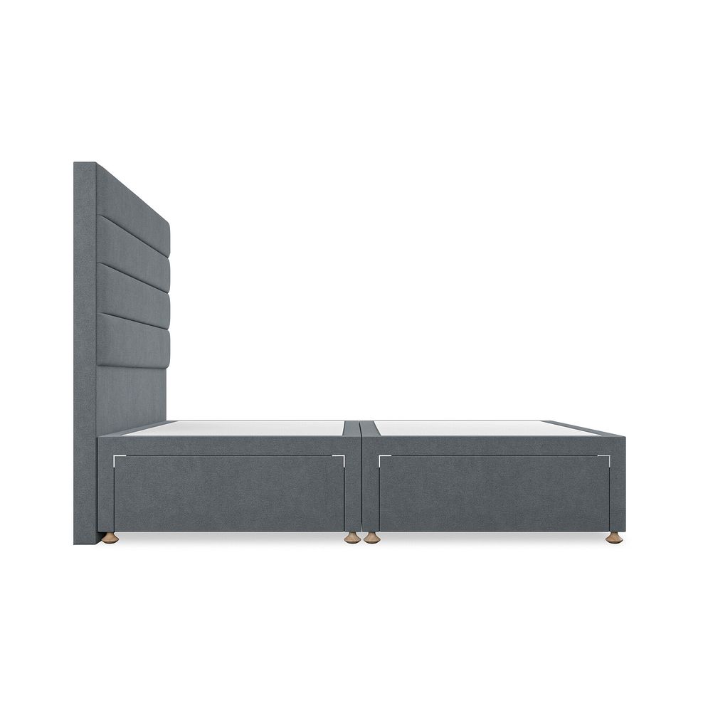 Penryn Double 4 Drawer Divan Bed in Venice Fabric - Graphite 4