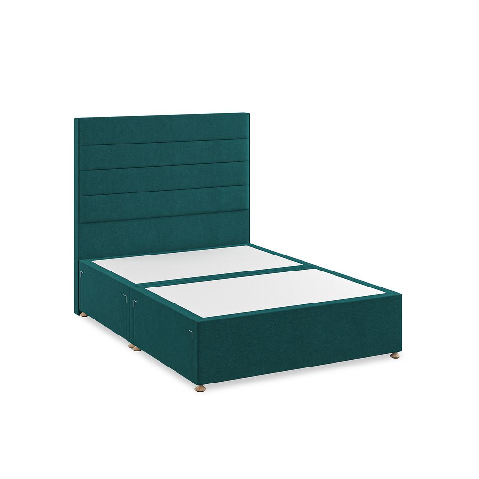 Penryn Double 4 Drawer Divan Bed in Venice Fabric - Teal 2