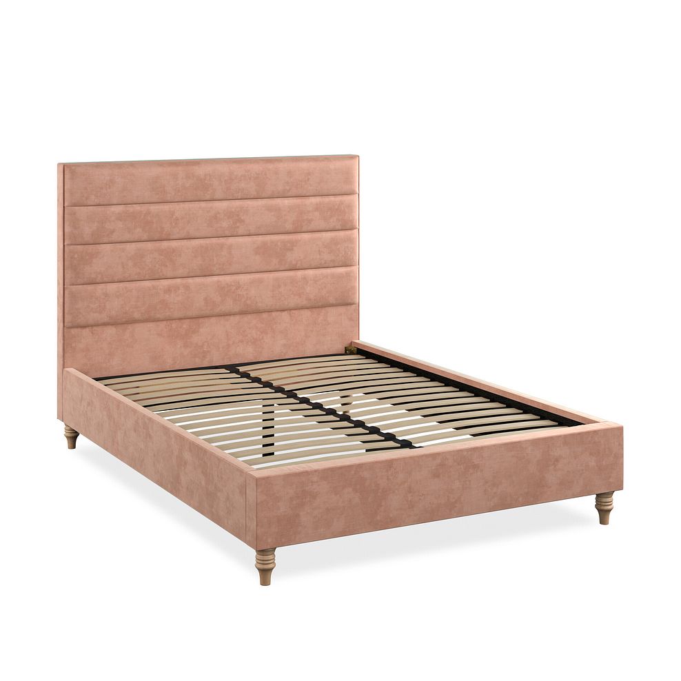 Penryn Double Bed in Heritage Velvet - Powder Pink 2