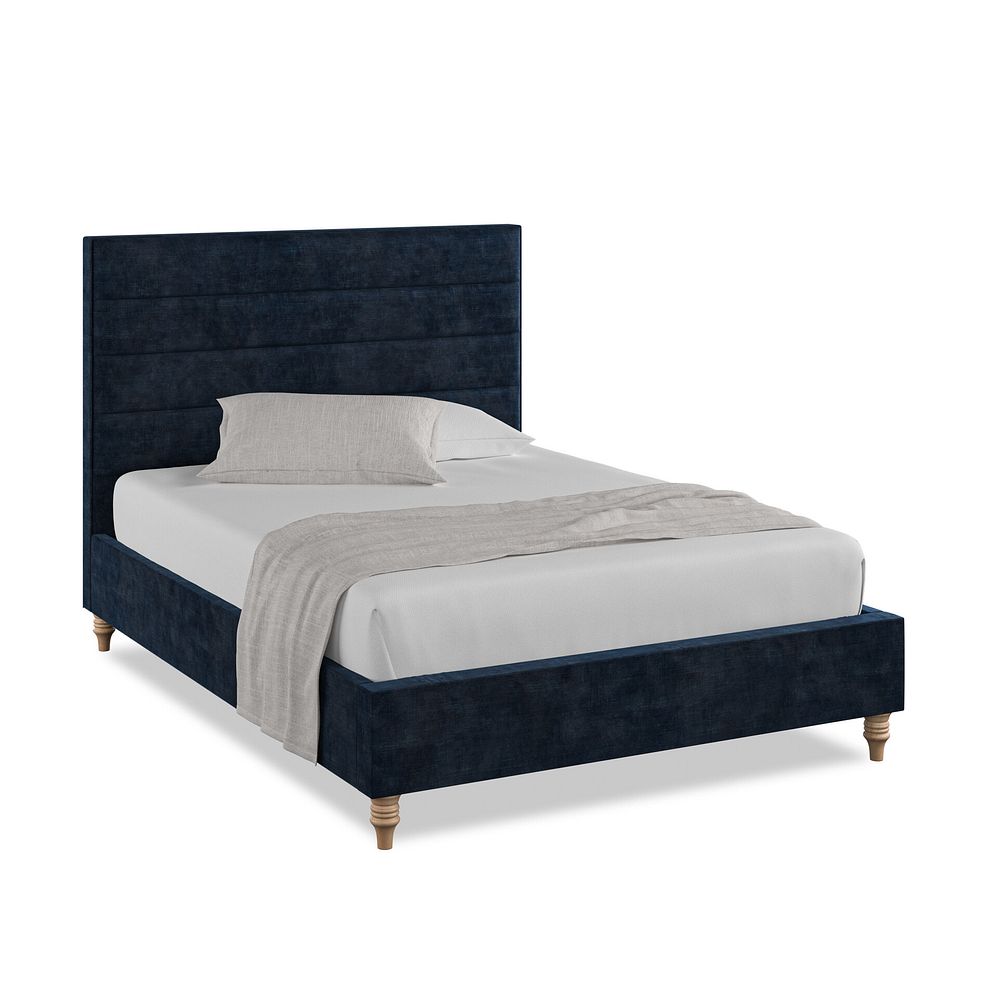 Penryn Double Bed in Heritage Velvet - Royal Blue 1