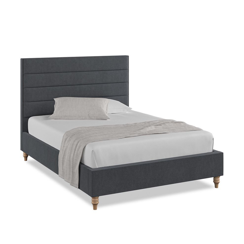 Penryn Double Bed in Venice Fabric - Anthracite 1