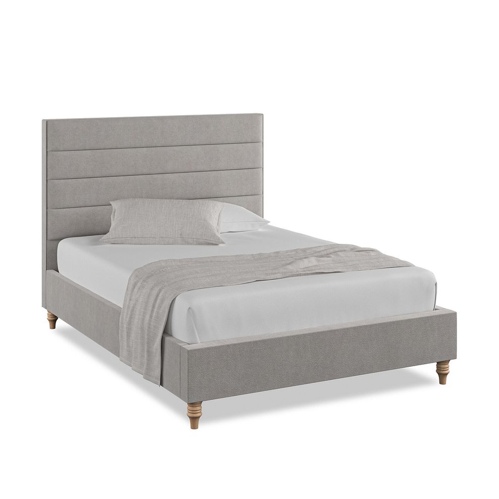 Penryn Double Bed in Venice Fabric - Grey 1