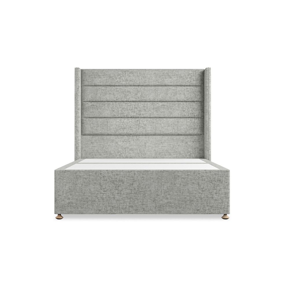 Penryn Double Divan Bed with Winged Headboard in Brooklyn Fabric - Fallow Grey 3