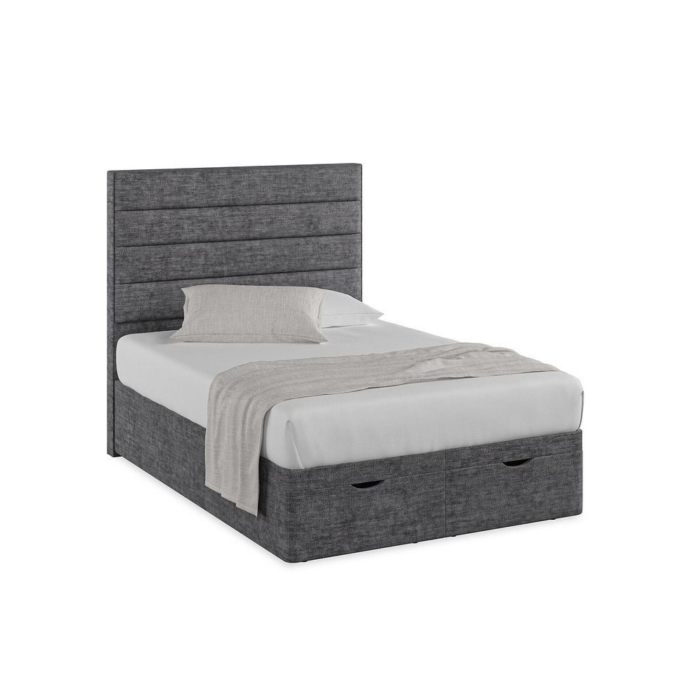 Penryn Double Storage Ottoman Bed in Brooklyn Fabric - Asteroid Grey Thumbnail 1