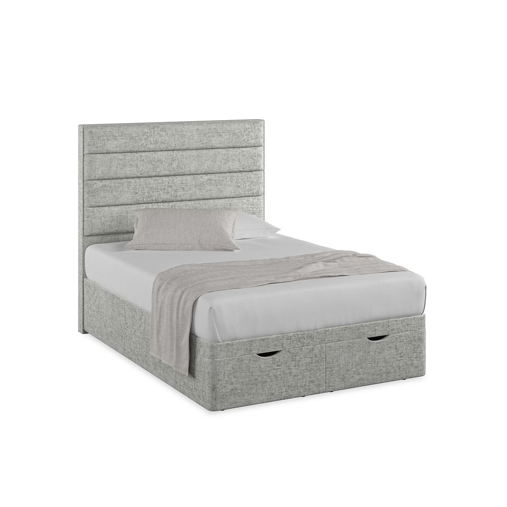 Penryn Double Storage Ottoman Bed in Brooklyn Fabric - Fallow Grey 1