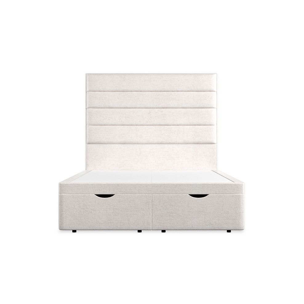Penryn Double Storage Ottoman Bed in Brooklyn Fabric - Lace White 4
