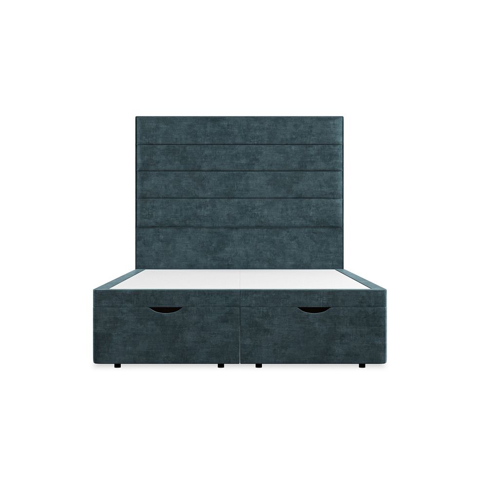 Penryn Double Storage Ottoman Bed in Heritage Velvet - Airforce Thumbnail 4